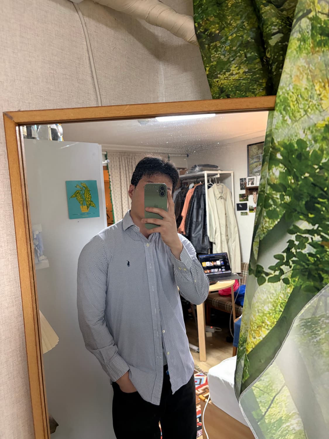 95) 폴로 랄프로렌 체크 셔츠 블루 상품이미지2