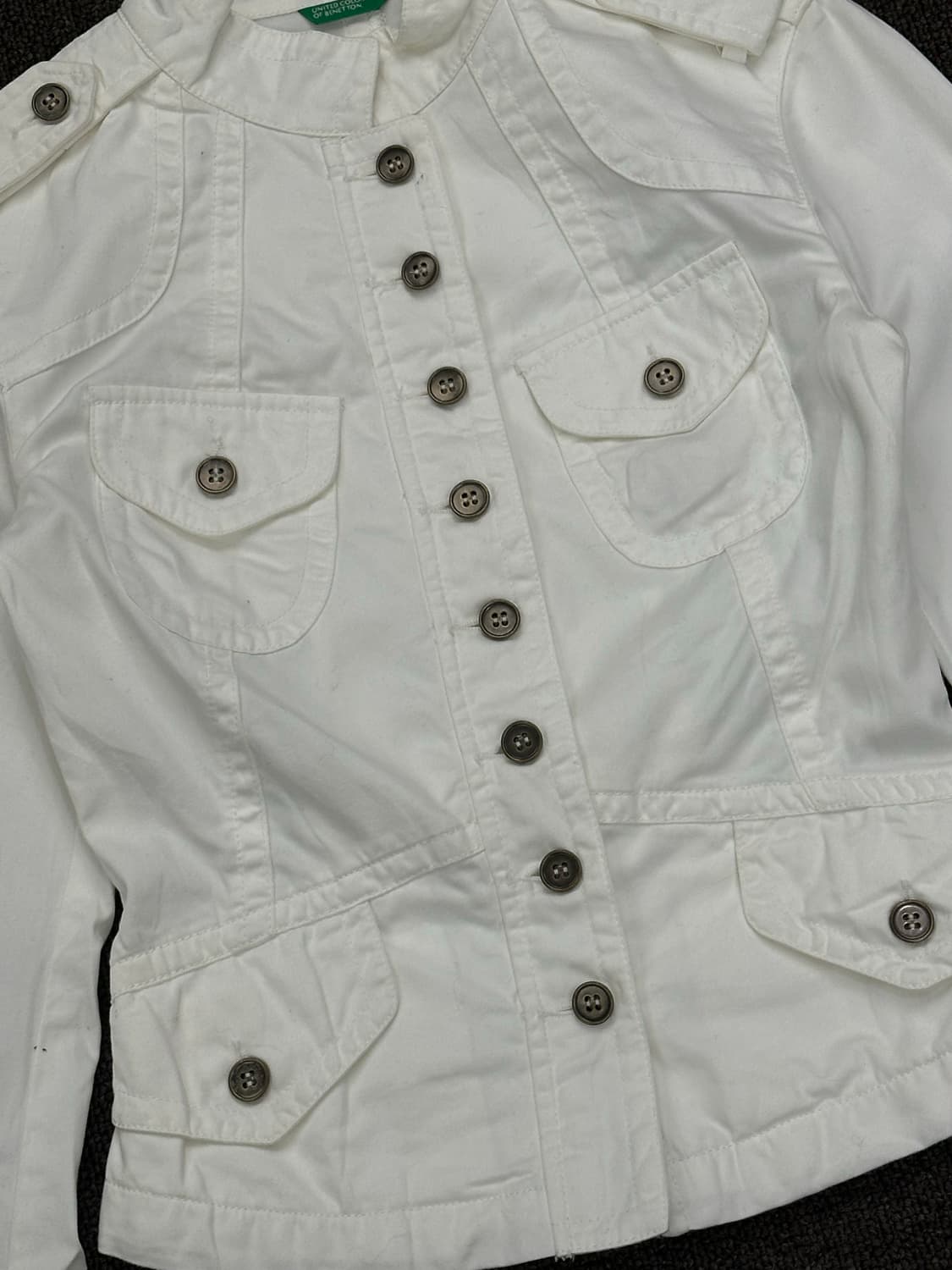 38)Benetton vintage 여성 화이트 자켓 상품이미지2