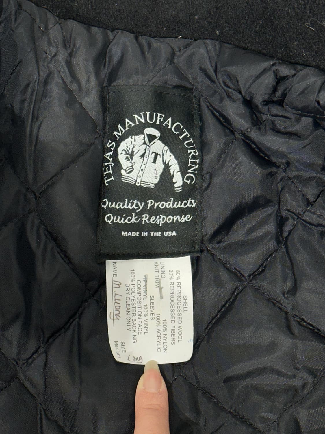 미국 빈티지 R 블랙 골드 자수 가죽 바시티 잠바 상품이미지7