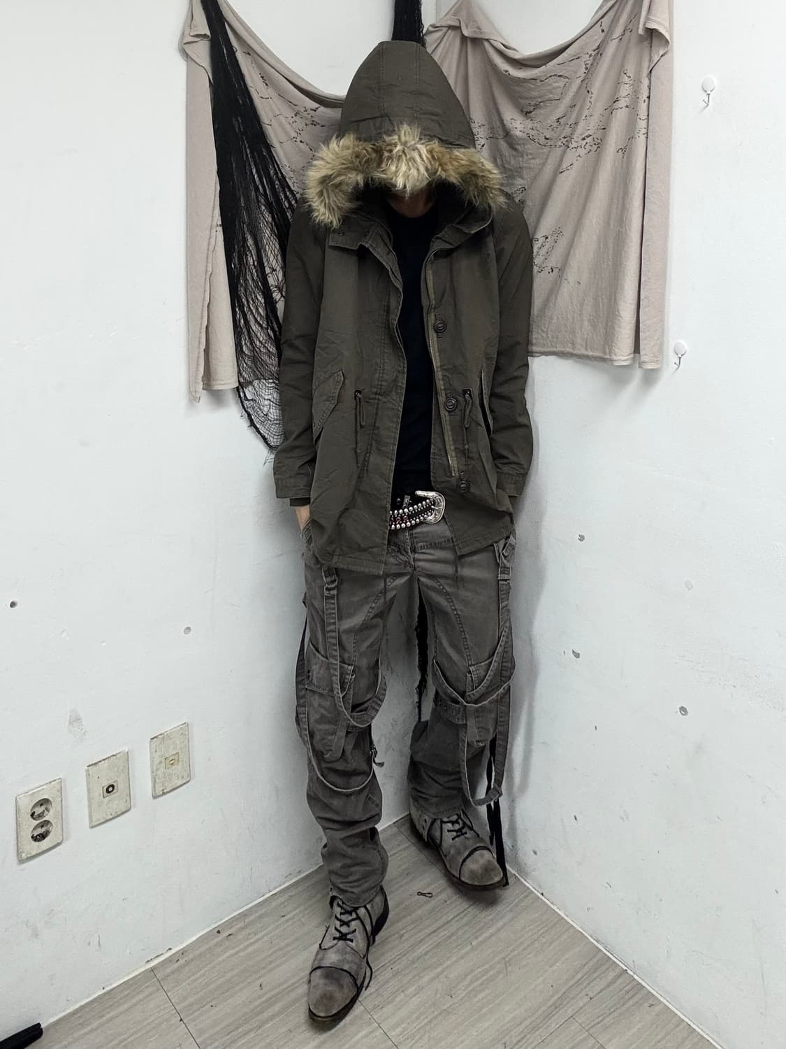 [Back Number]Grunge Mood Fur Parka 상품이미지1
