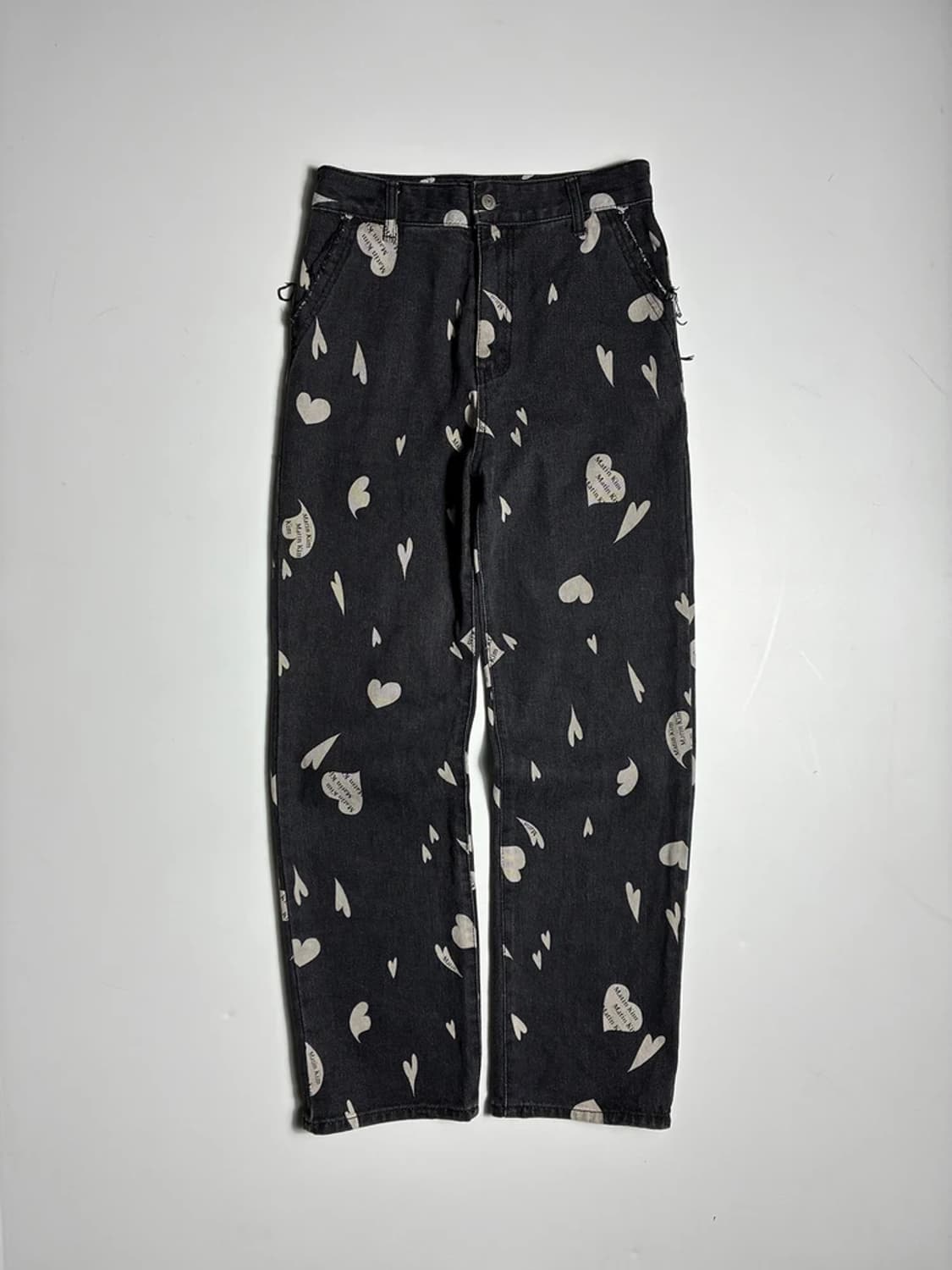마뗑킴 21FW 하트 블랙 데님 팬츠 R1858 상품이미지1
