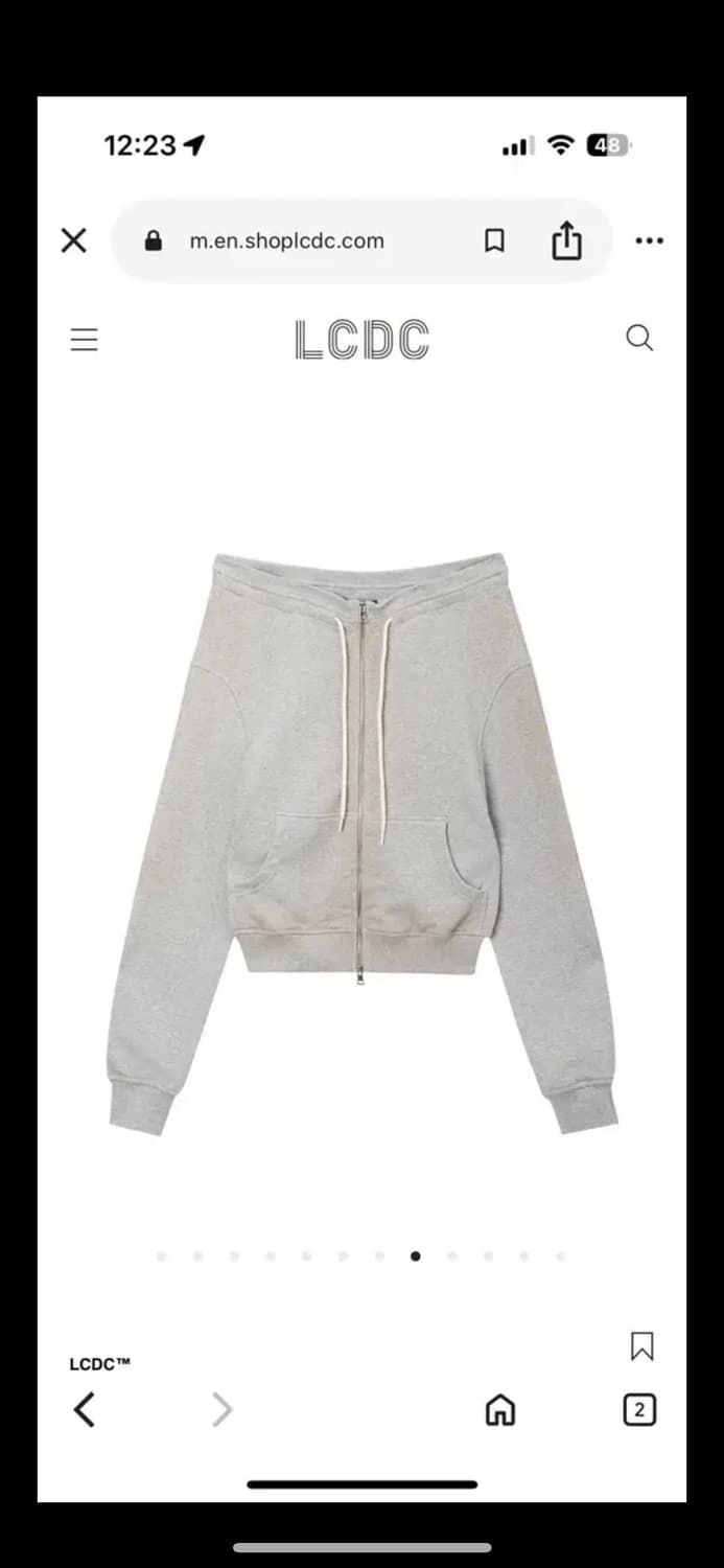 Lcdc spray washed zip-up 그레이 상품이미지1