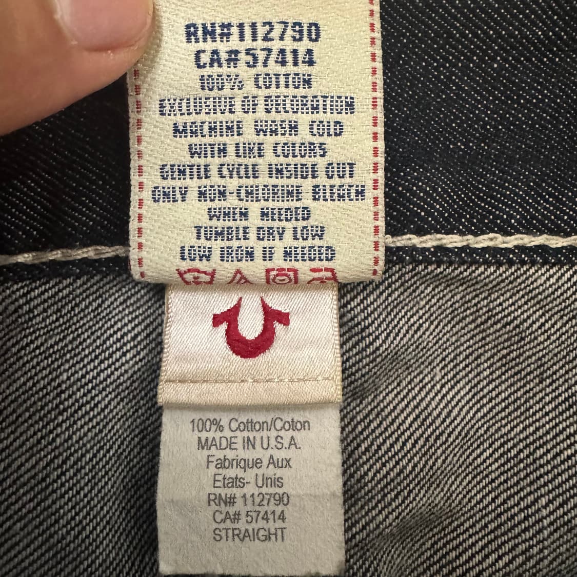 트루릴리전 월드투어 빅로고 스티치 플레어 스트레이트 데님 팬츠 상품이미지9