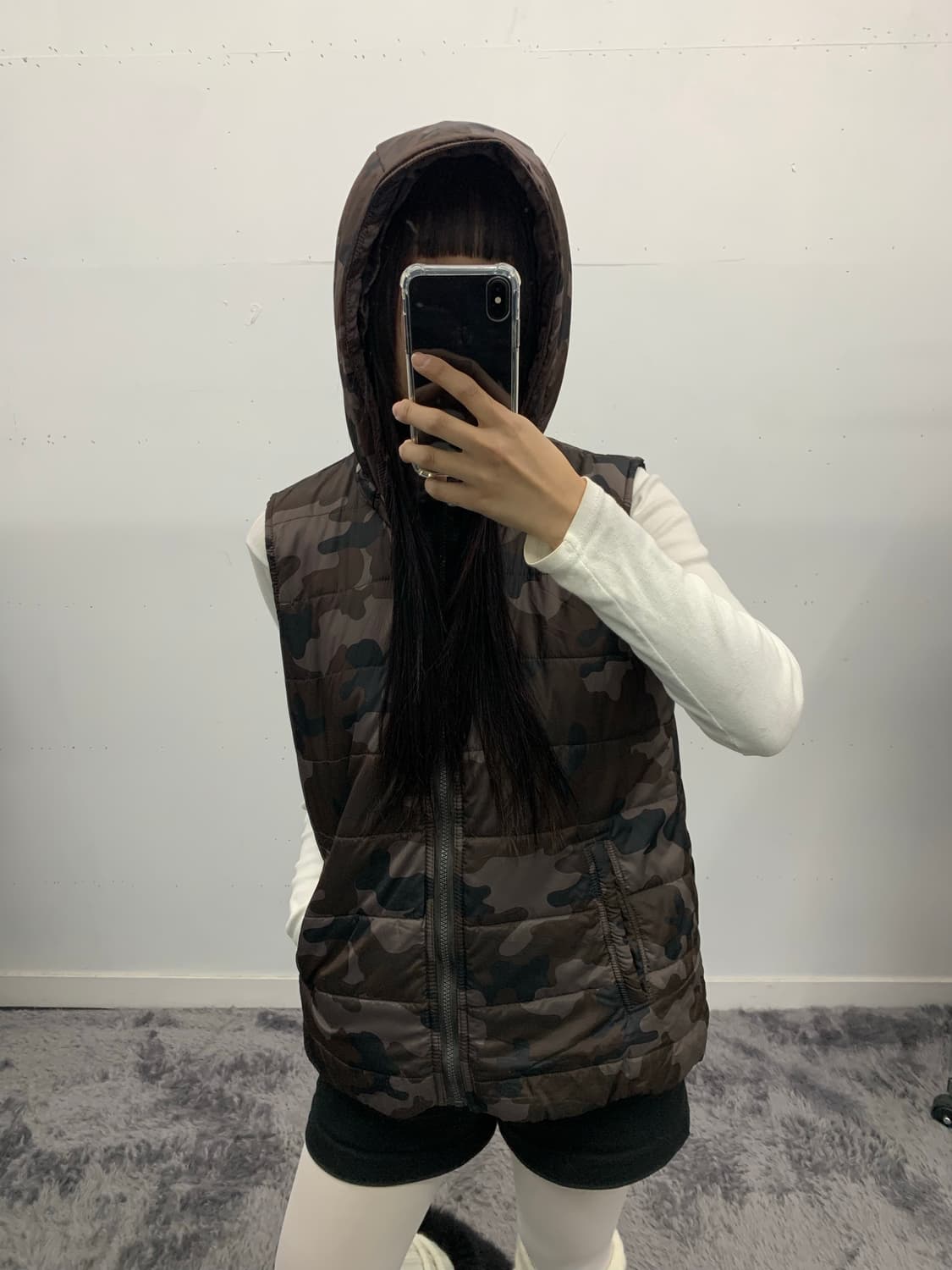 재패니즈 카모 다운 베스트 상품이미지2