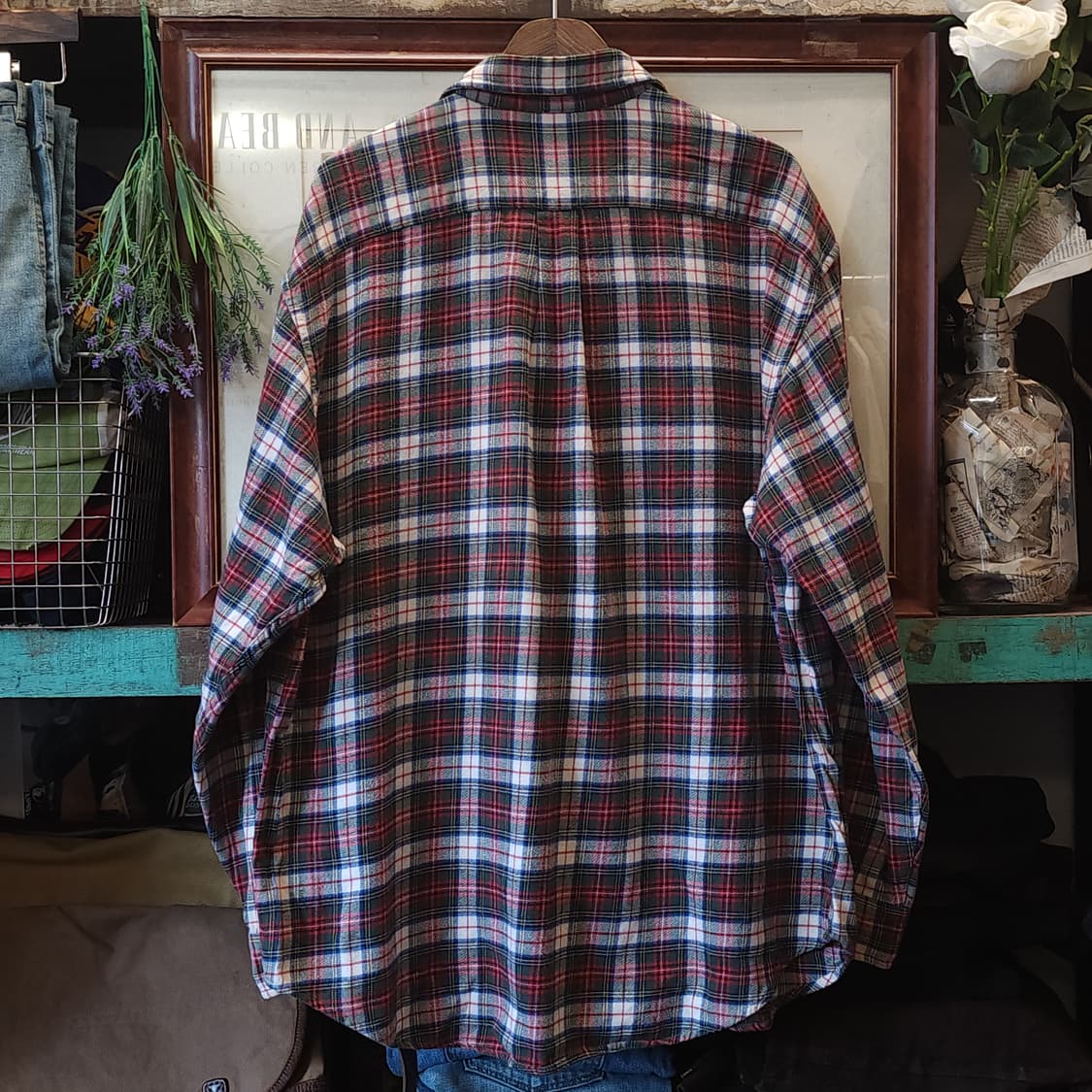 90s 올드갭 셔츠 아메리칸 체크셔츠 플레드셔츠 워크 포켓 L 상품이미지3