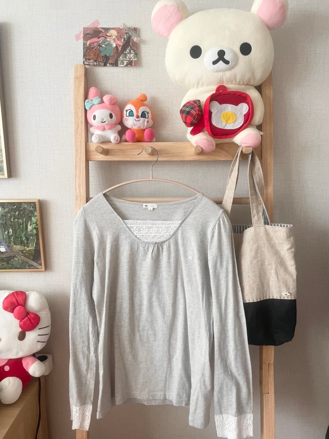 모리걸 빈티지 레이스 레이어드 티셔츠 🤍🎀 상품이미지1