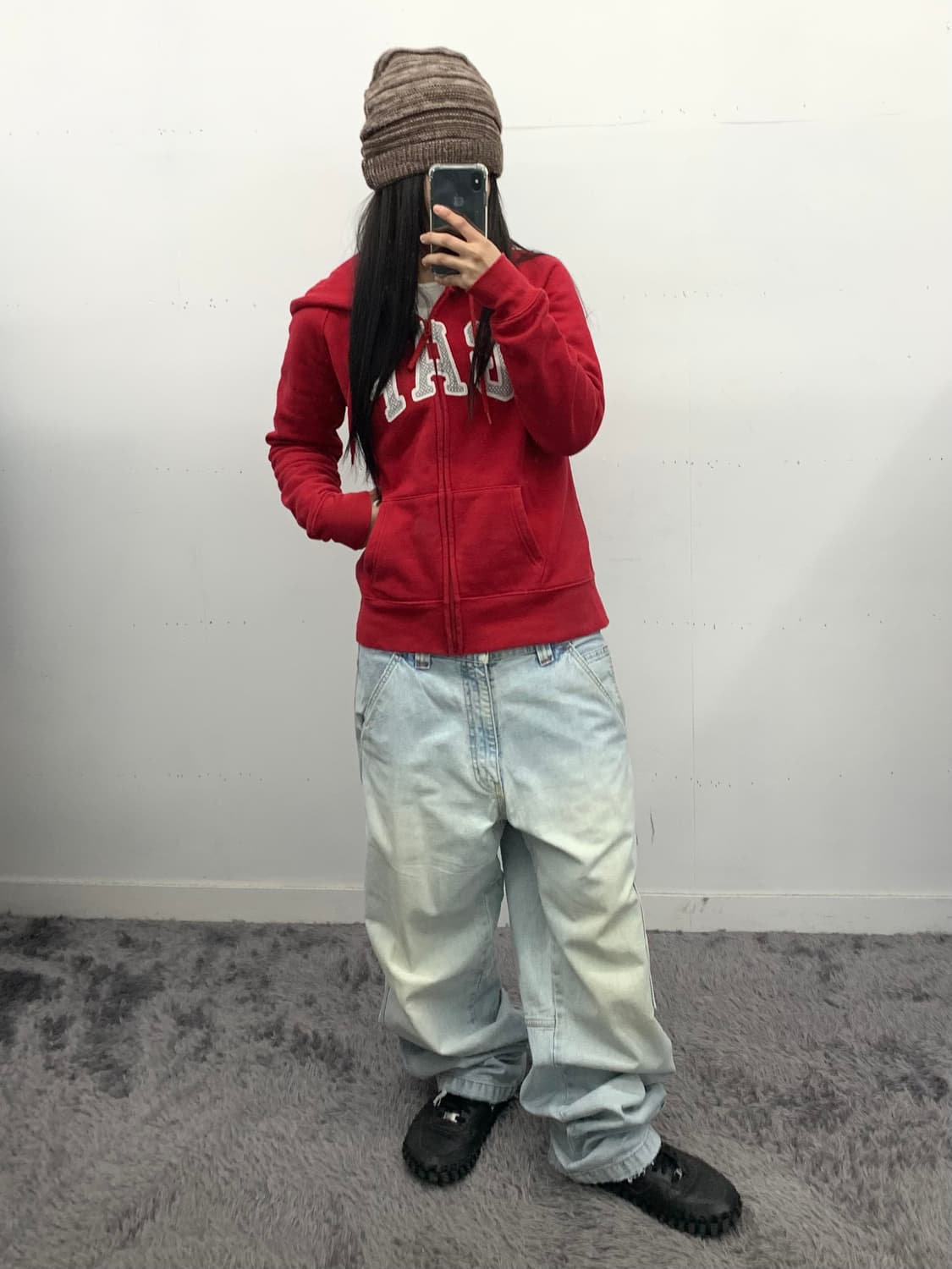 Gap 땡땡이 로고 후드집업 상품이미지4