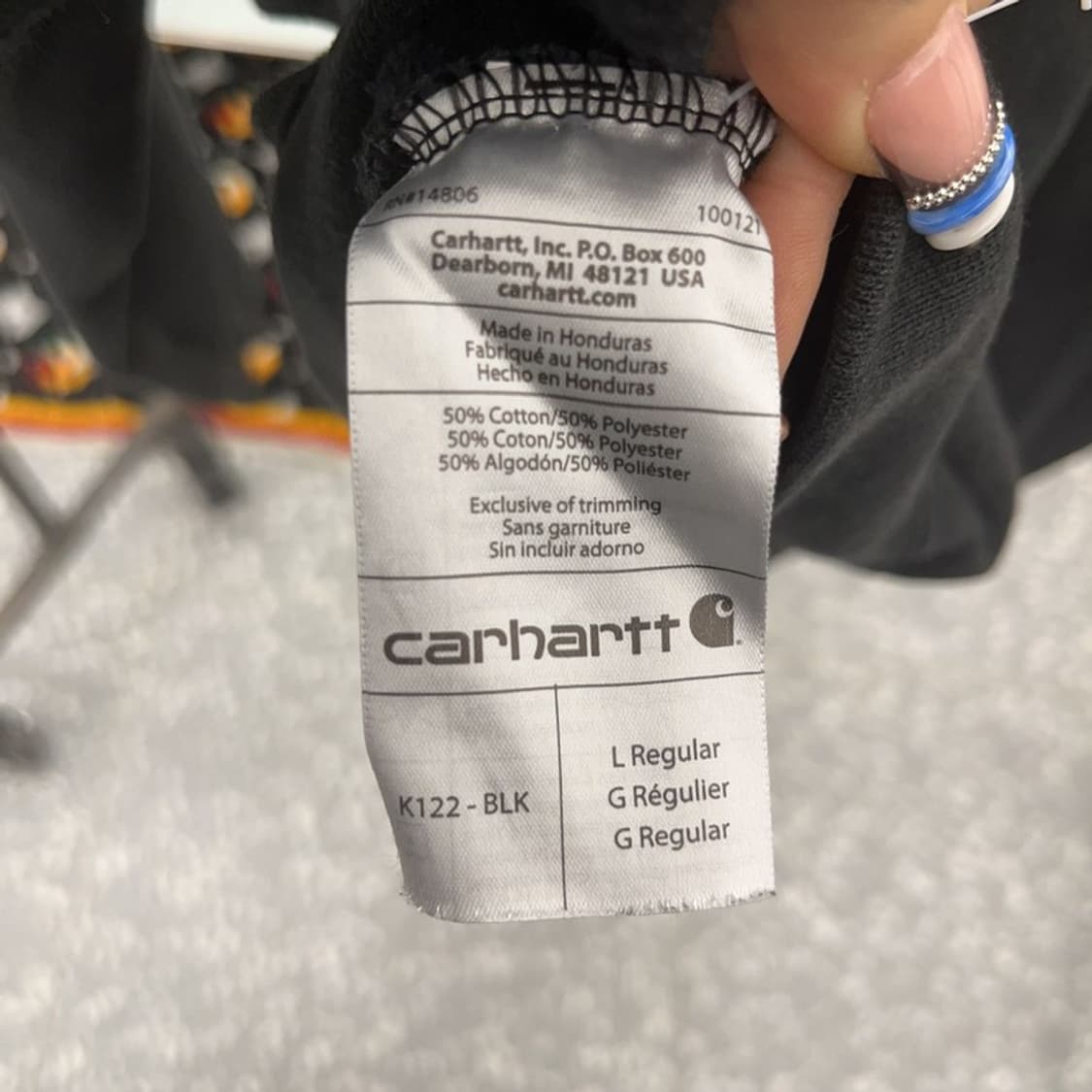 칼하트 써멀 빈티지 오버핏 약기모 후드집업 L C07698 상품이미지7