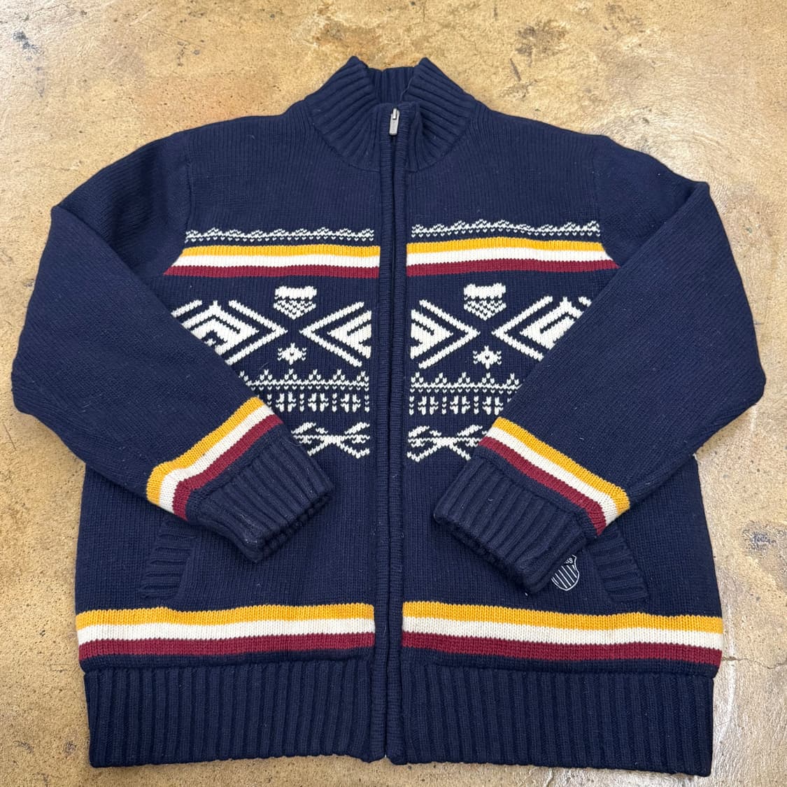 [정품/105] K-swiss 빈티지 코위찬 니트 집업 b16 상품이미지2