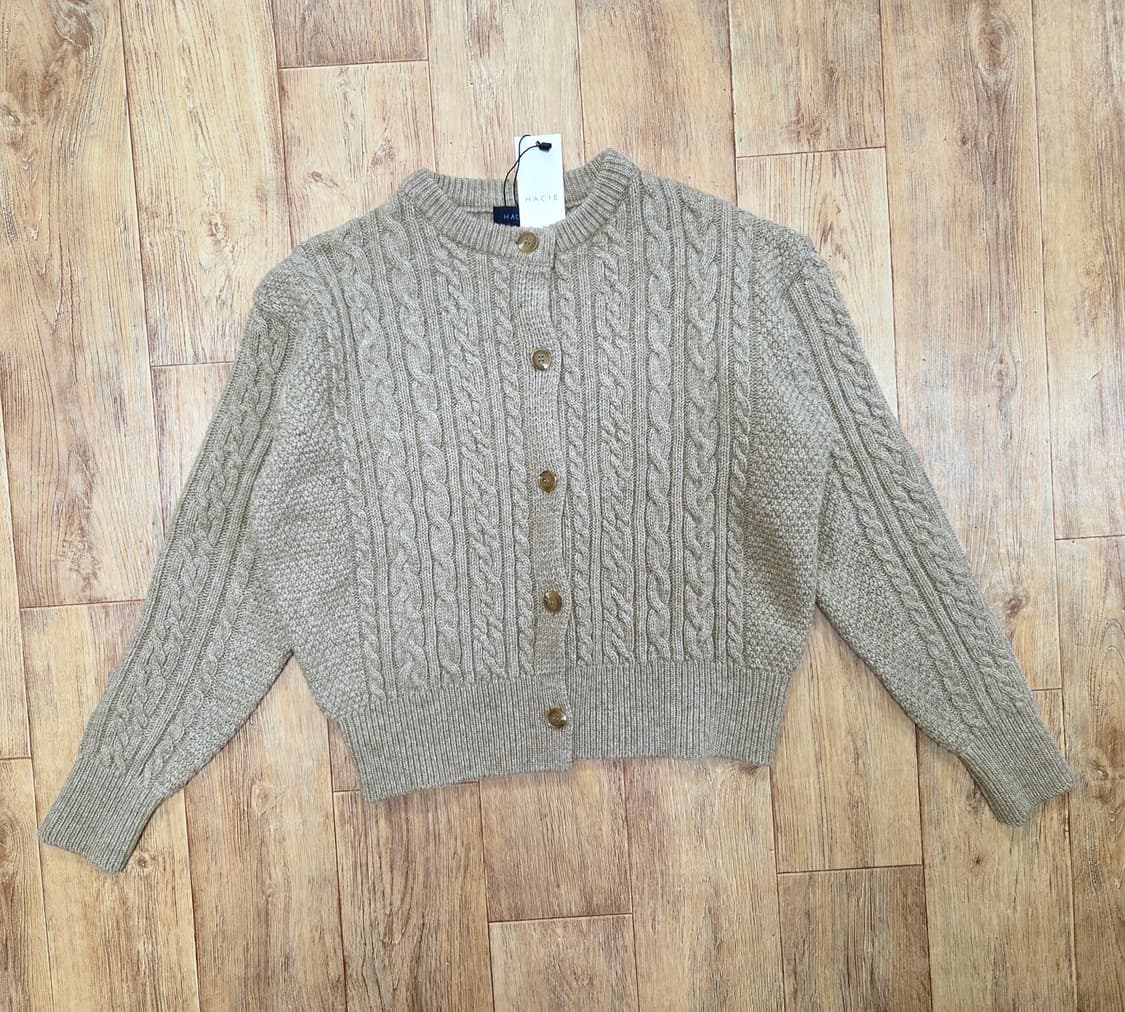 하시에(HACIE) 울 케이블 니트가디건 프리사이즈 새상품 상품이미지4