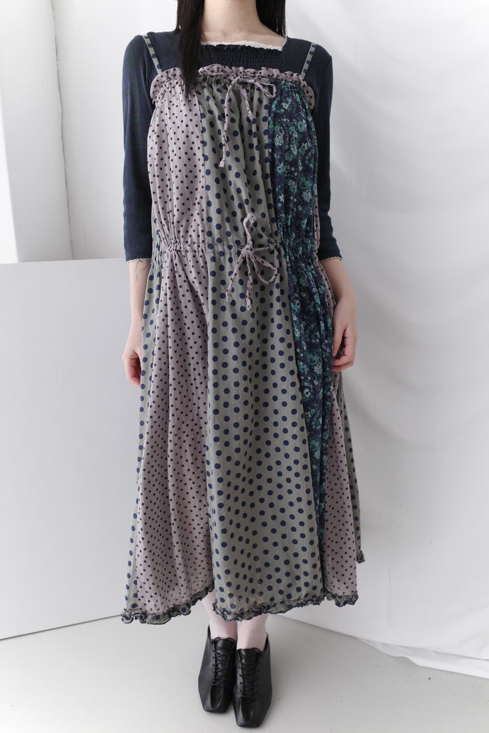 dot flower sleeveless one-piece 상품이미지6