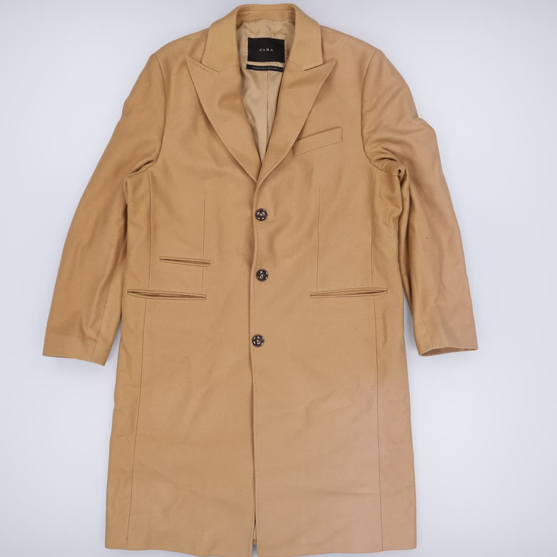 [EUR XL] 자라 베이지 롱코트 (변색)1222H1 상품이미지1