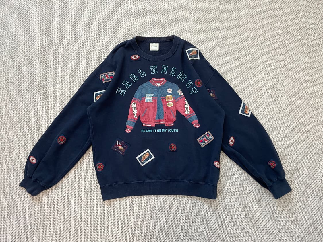 칼헬무트 공군 레이싱 바시티자켓 스웻셔츠 상품이미지1