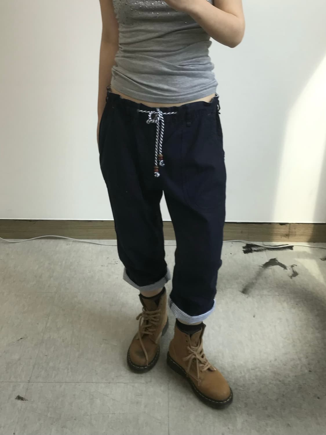 빈티지 투웨이 롤업 카프리 팬츠 상품이미지1