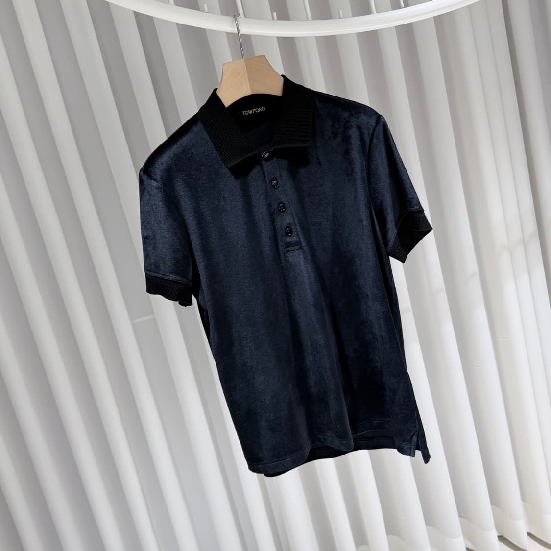 (A+/50) / 톰포드 슬림핏 모달 블렌드 벨루어 폴로 반팔 티셔츠 상품이미지3