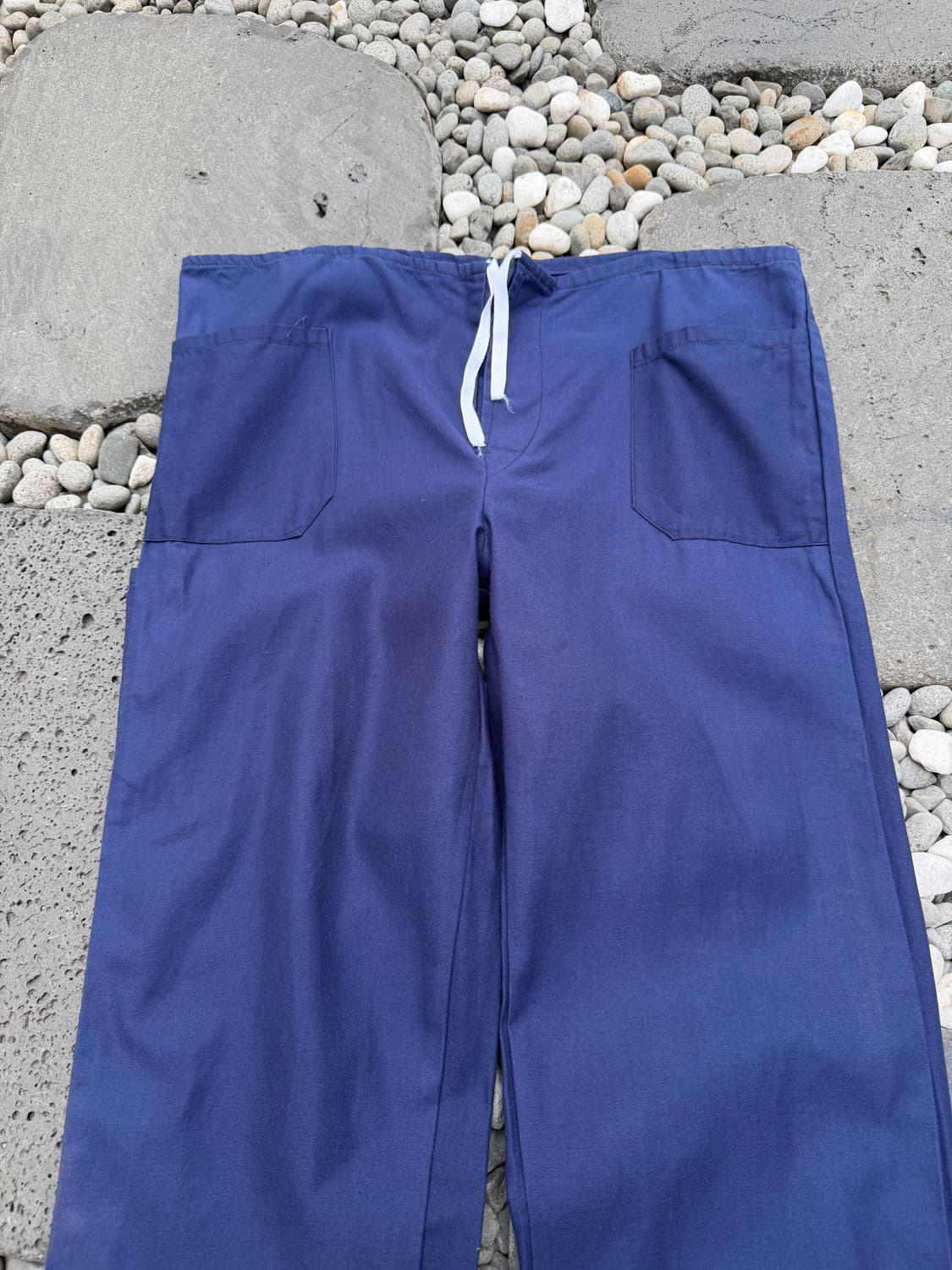 1990s LINEN NAVY DRAWSTRING 린넨 프렌치워크팬츠 상품이미지3