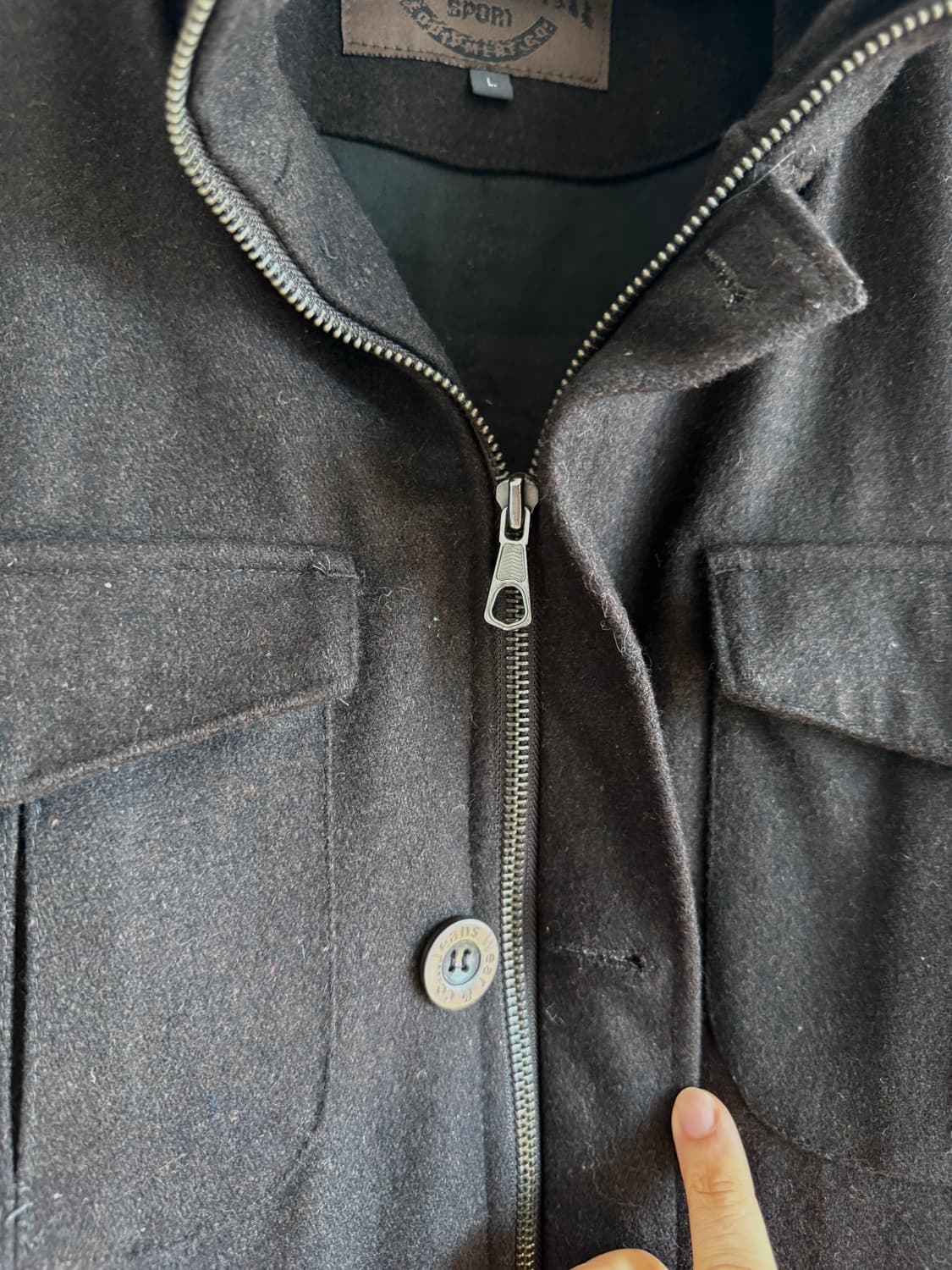 EARTHWAY 울 모직 야상 자켓(2way zip) 상품이미지6