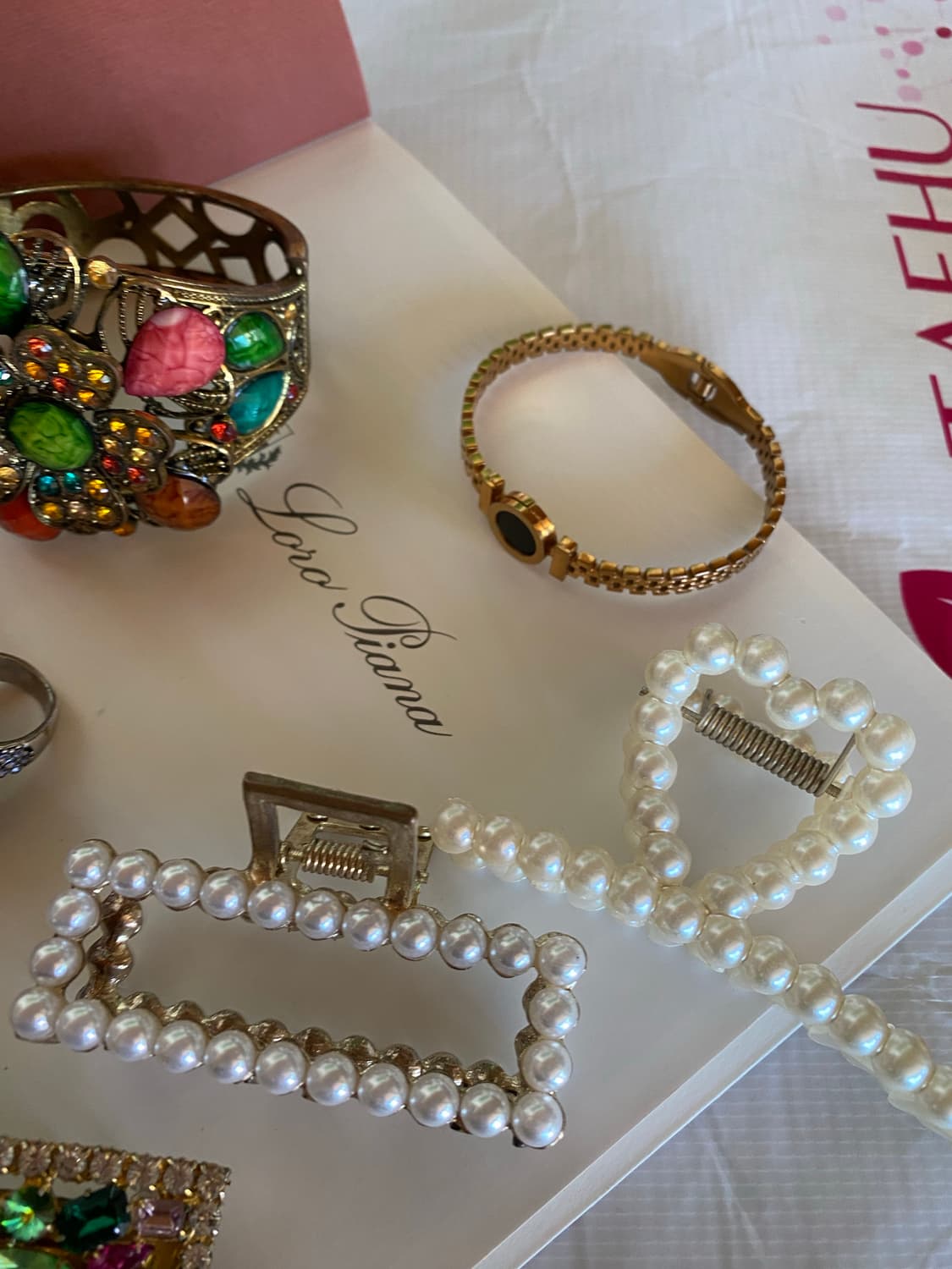 빈티지 뱅글 팔찌 헤어핀 반지 일괄 상품이미지5