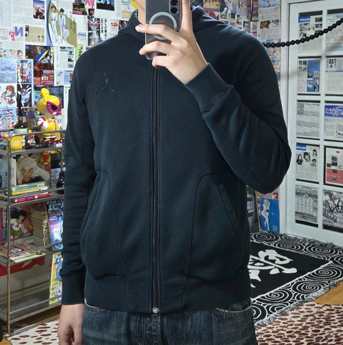 조던 나이키 올 블랙 후드집업 상품이미지2