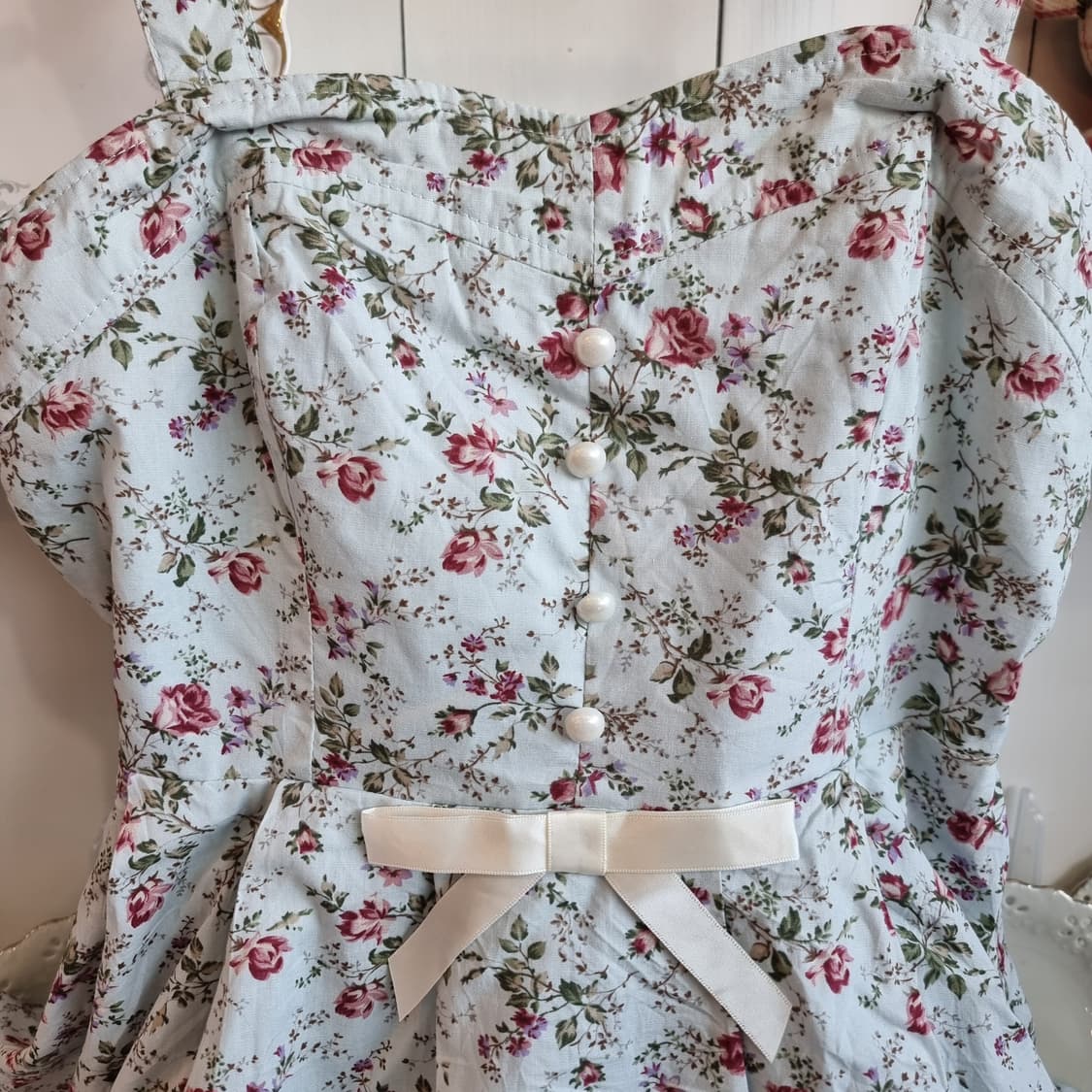 로즈 플라워 코튼 원피스 상품이미지2