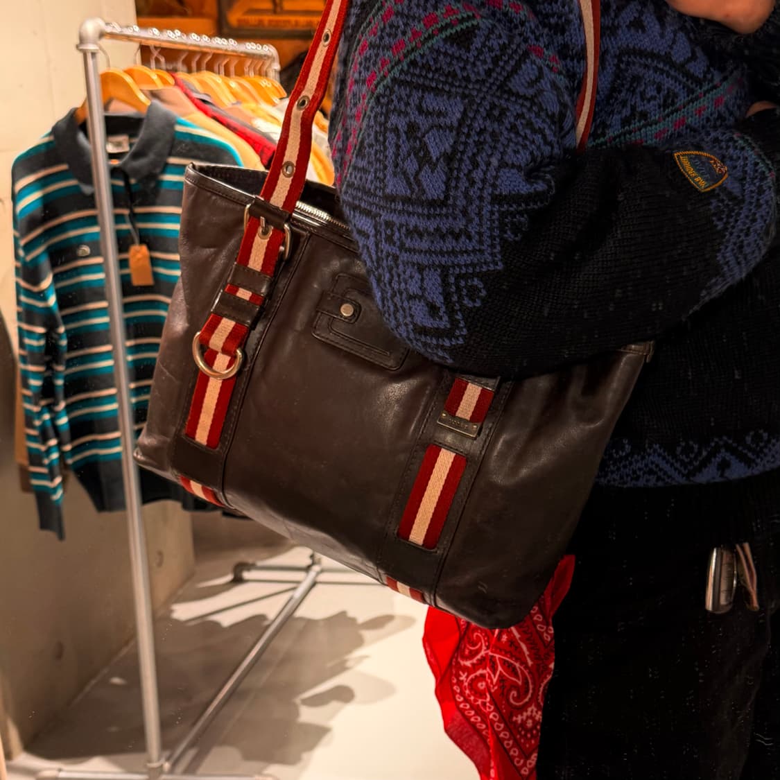 BALLY 발리 레더 토트백 숄더백 상품이미지2