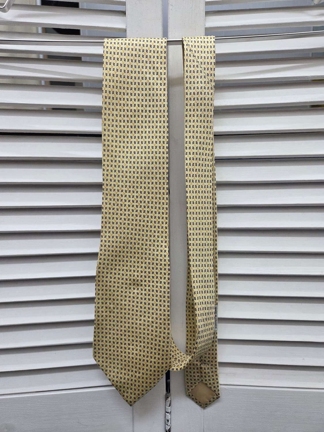에르메스 옐로 패턴 실크 타이 상품이미지1