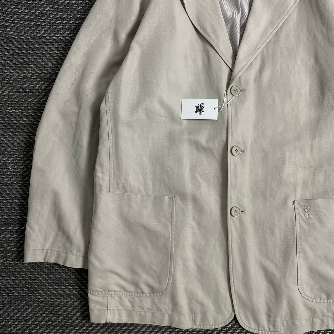 90s 입생로랑 자수로고 아카이브 미니멀 블레이저o 3012 상품이미지3