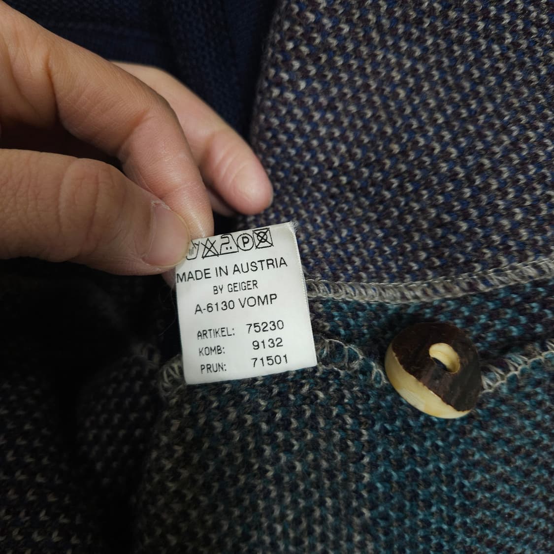 Made in Austria Geiger 플라워 패턴 울 가디건 38 상품이미지8