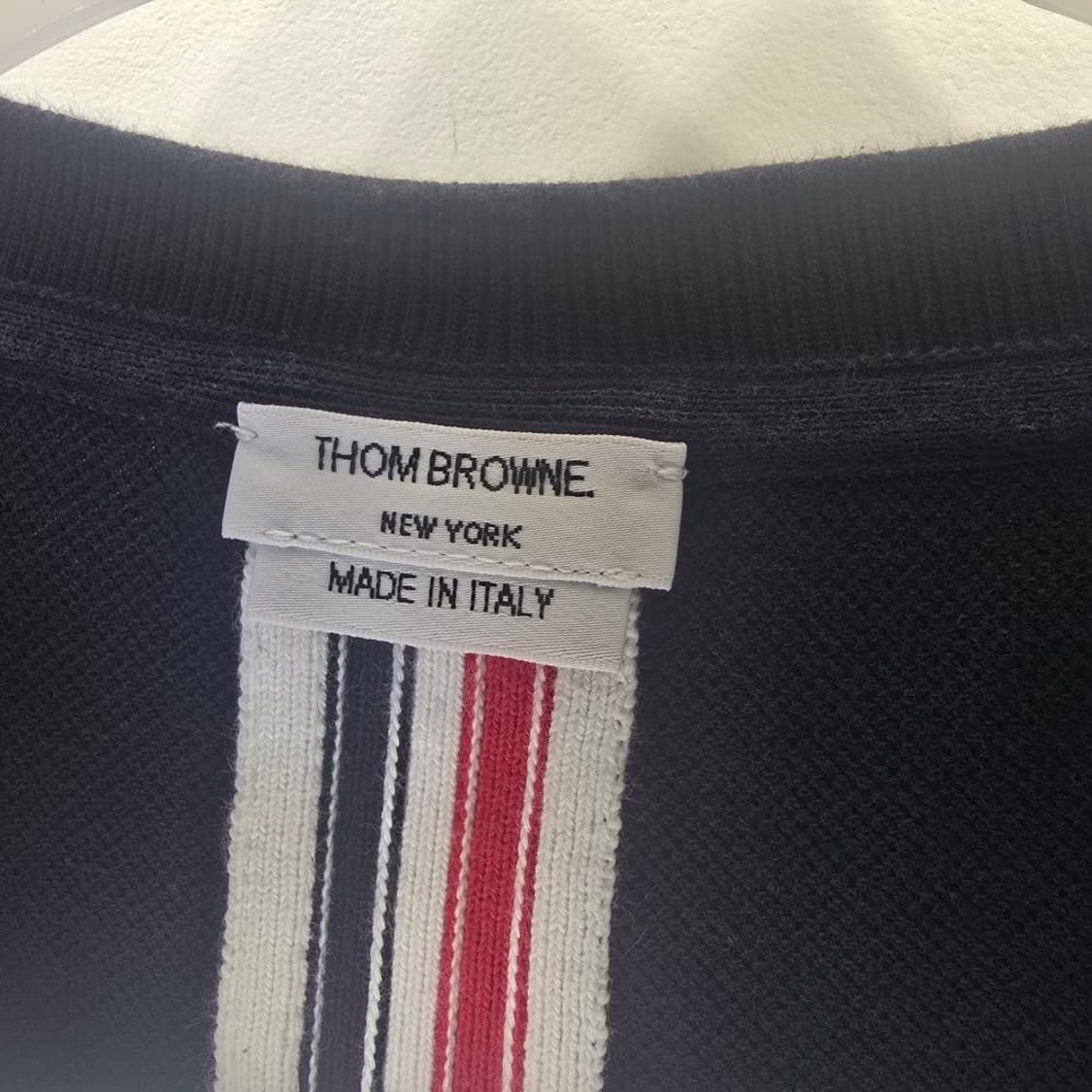 [중고/정품] 톰브라운 백삼선 티셔츠 4 (네이비) 상품이미지4
