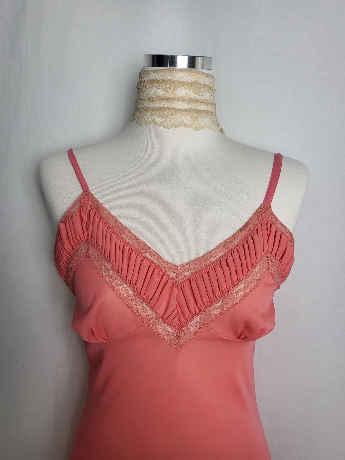 빈티지 피치 슬립 원피스 상품이미지1