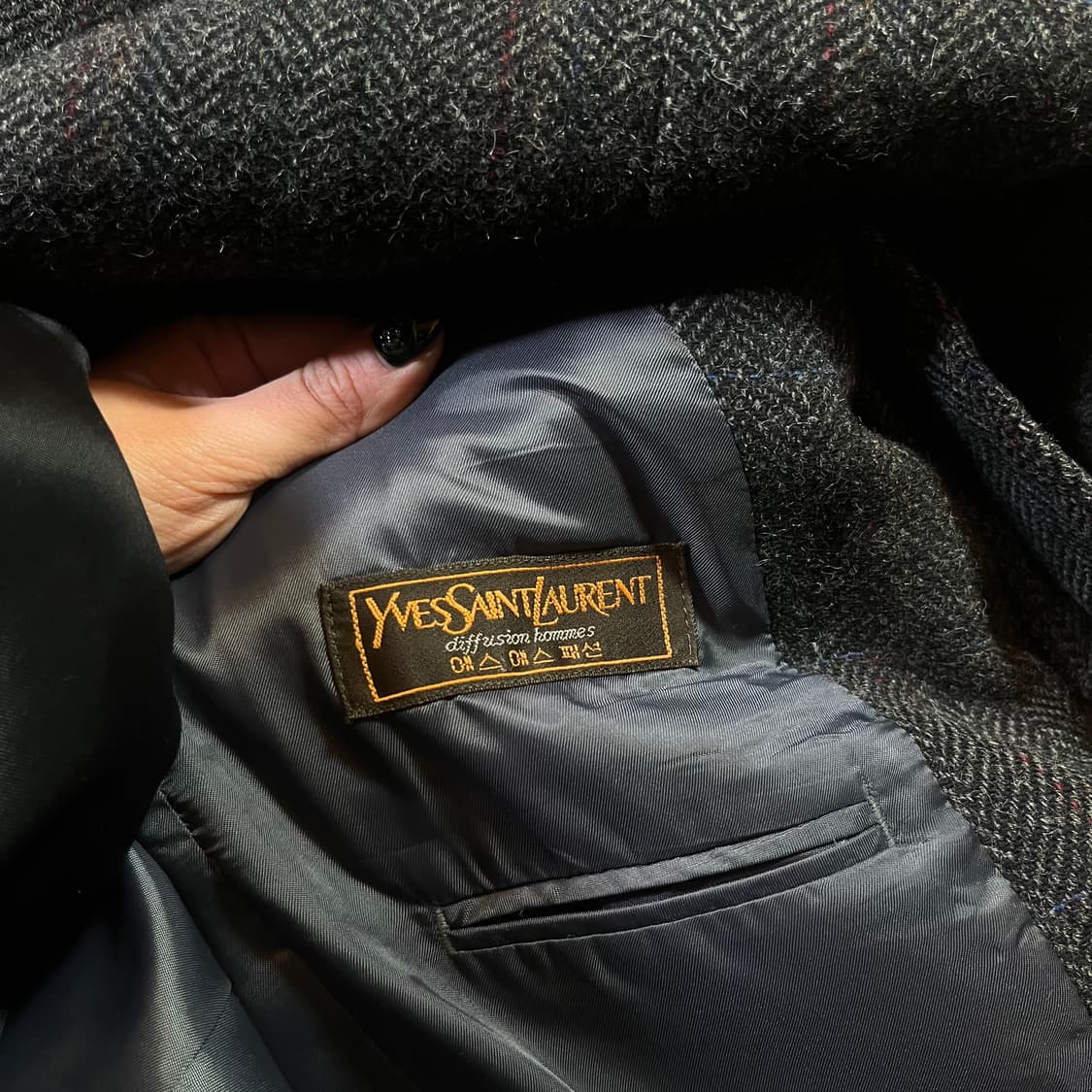 Y.S.L 입생로랑 하운드 울 블레이저 자켓 상품이미지4