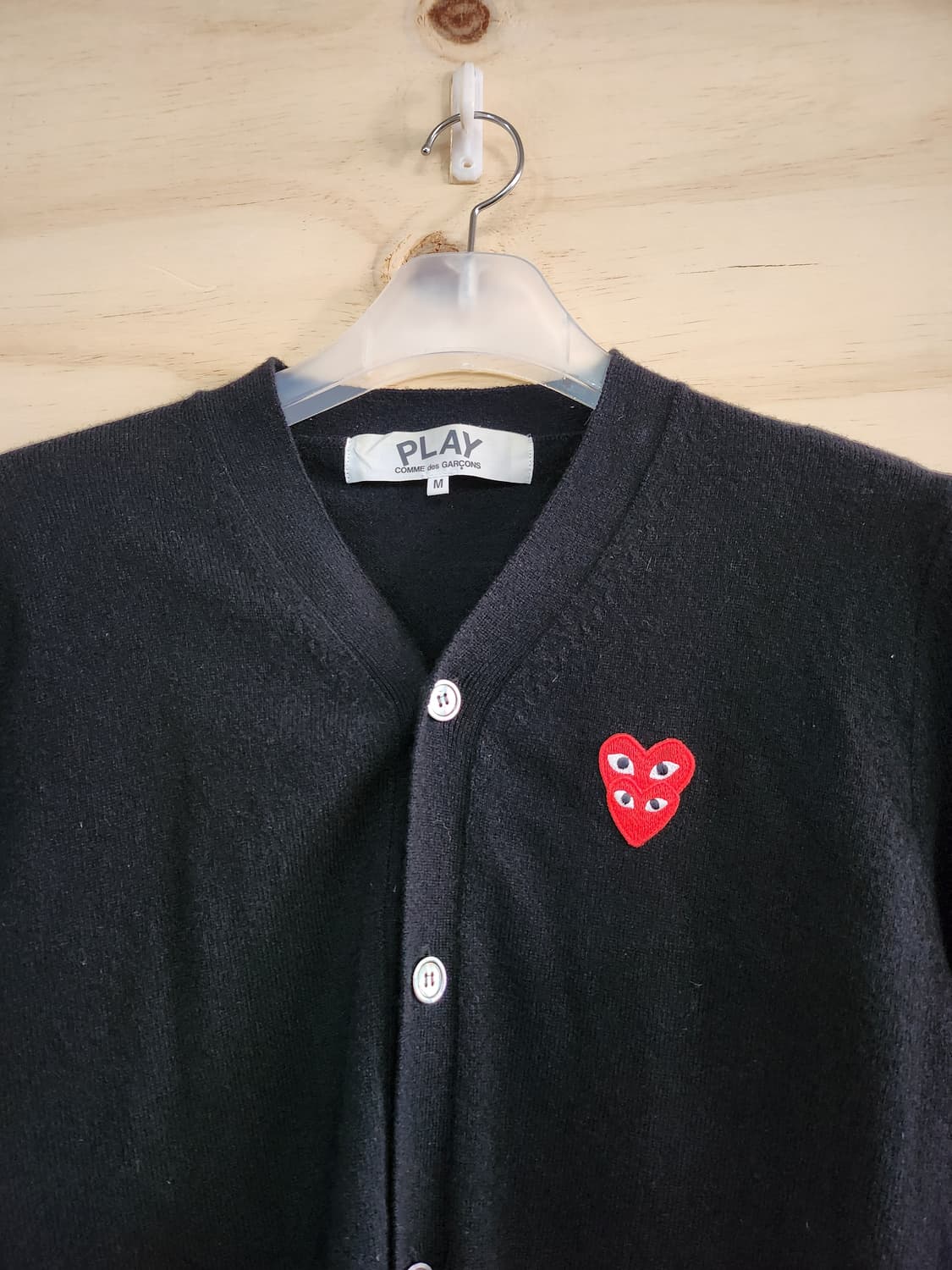 859) 꼼데가르송 더블하트 와펜 가디건 상품이미지4