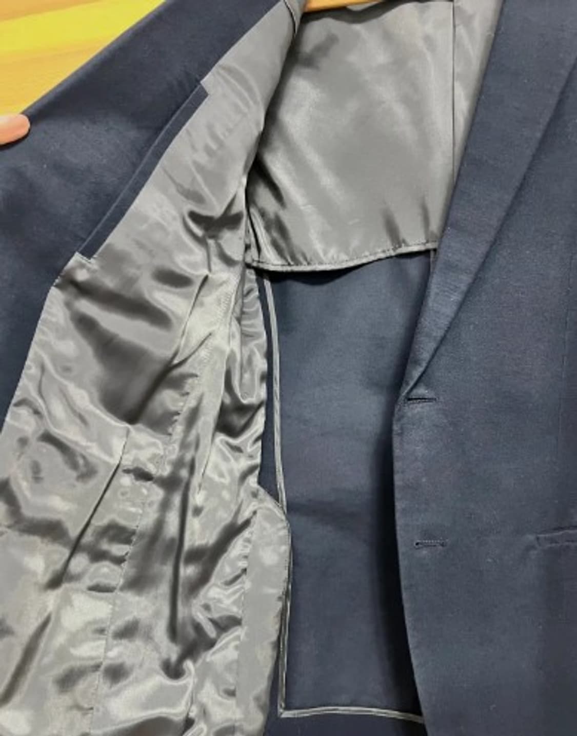 띠어리 남성 네이비울코튼혼방자켓 40 상품이미지4