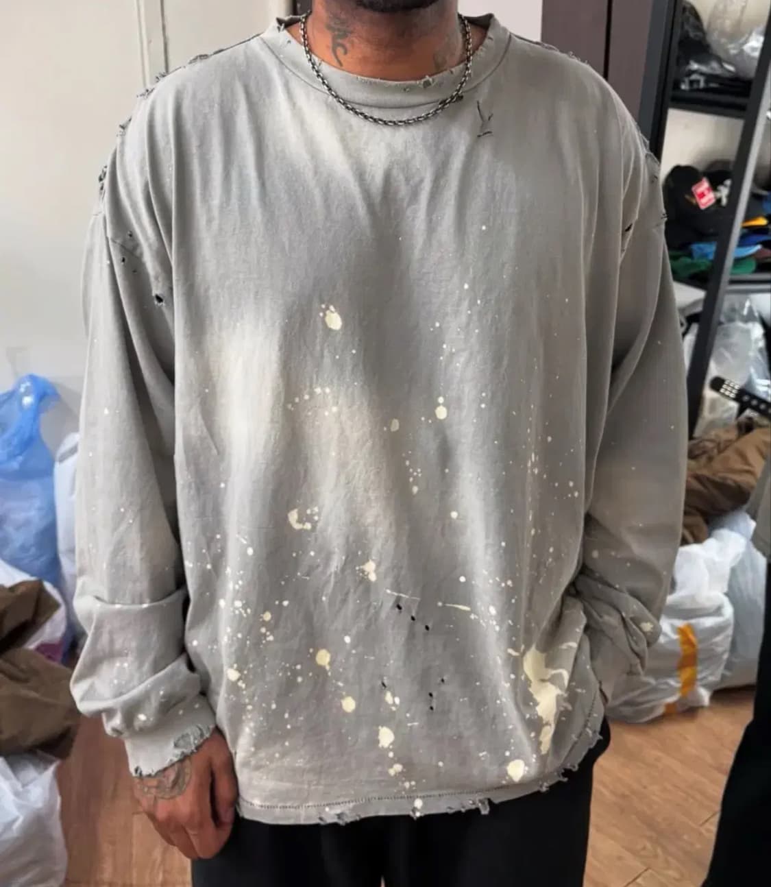 홈리스 워싱 데미지 긴팔 2사이즈 상품이미지3