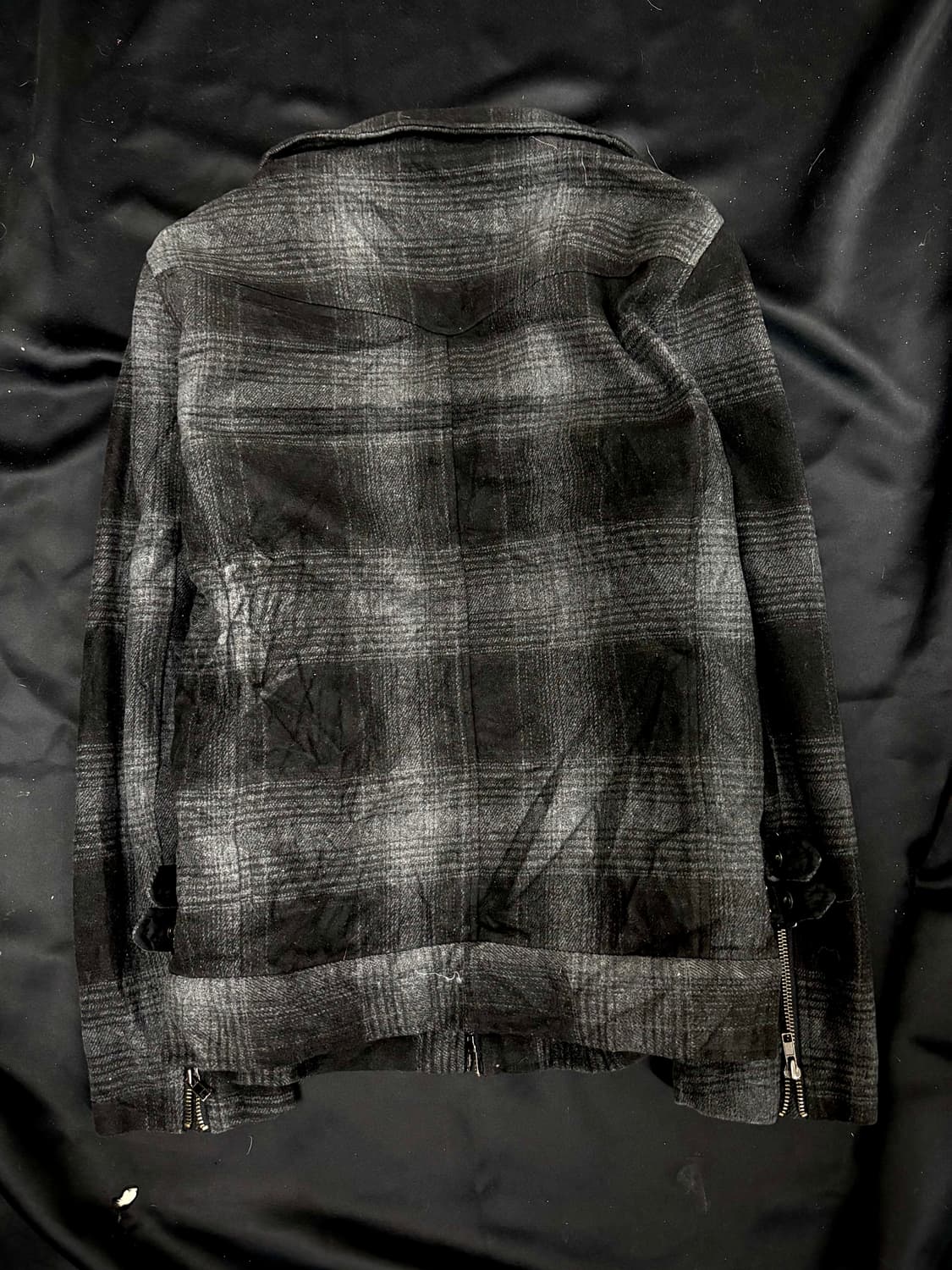 Black Check Double Zip&Buckle Detail Rid 상품이미지7