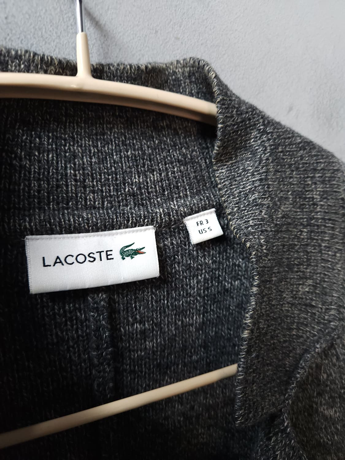 라코스테 테일러드 울 가디건 _ 차콜 상품이미지4