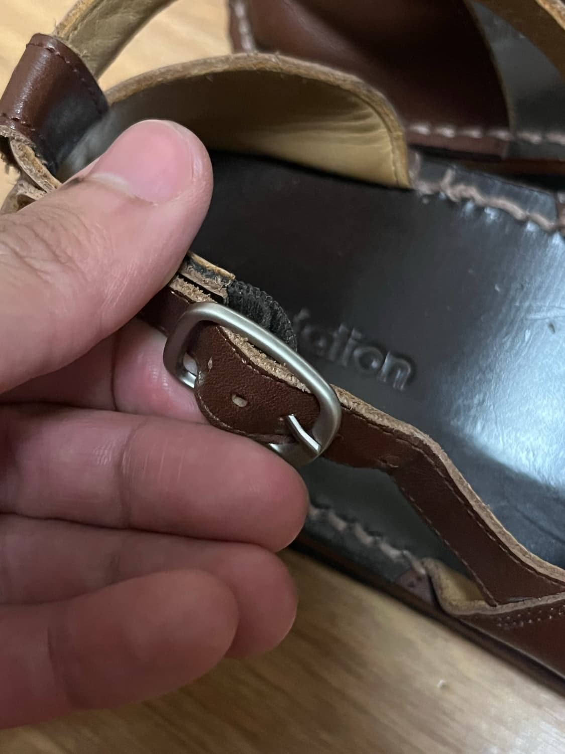 Plantation groovy cross sandals(S) 상품이미지7