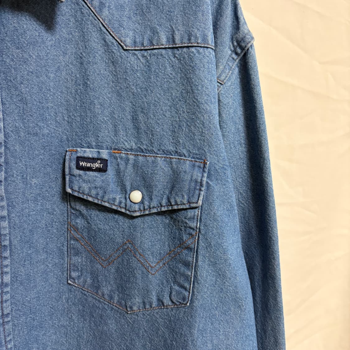 랭글러 데님 웨스턴 셔츠 / 블루, XXL 상품이미지5