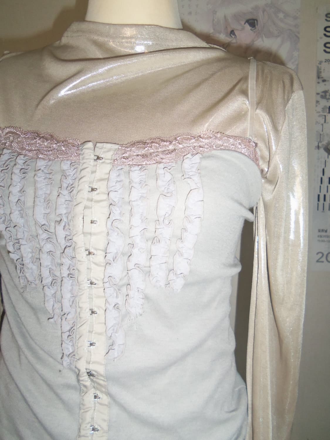 Glitter Layered Mesh Top  상품이미지2