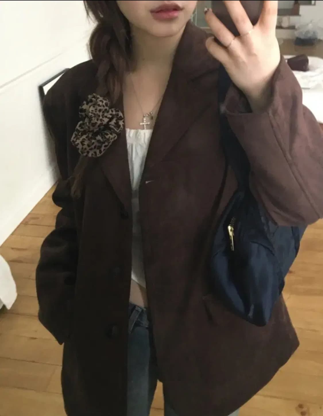 아워캐비넷 sofie fur suede jacket 상품이미지2