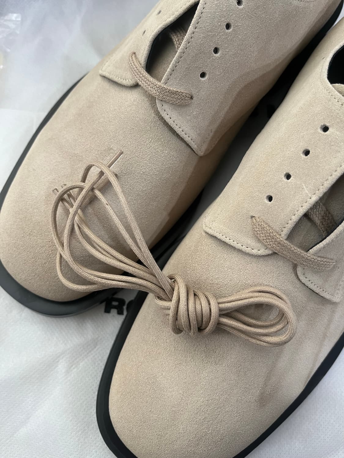 새상품(280)로맨틱무브 투데이즈 더비 아이보리 스웨이드 상품이미지3