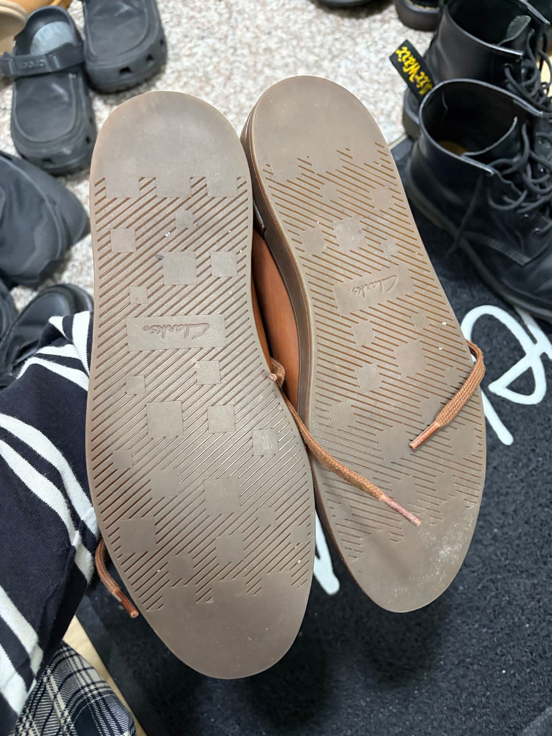 클락스 브라운 가죽스니커즈 uk8 상품이미지2