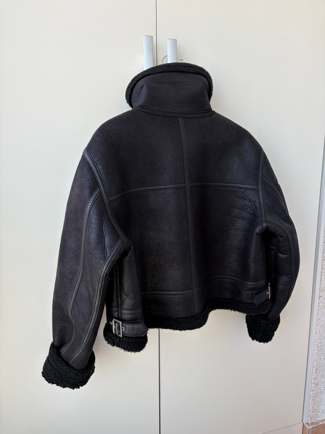 블랙 무스탕 자켓 상품이미지8