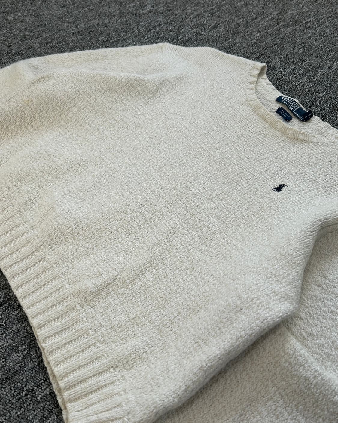 폴로 랄프로렌 헤비코튼 베이지 니트  상품이미지2