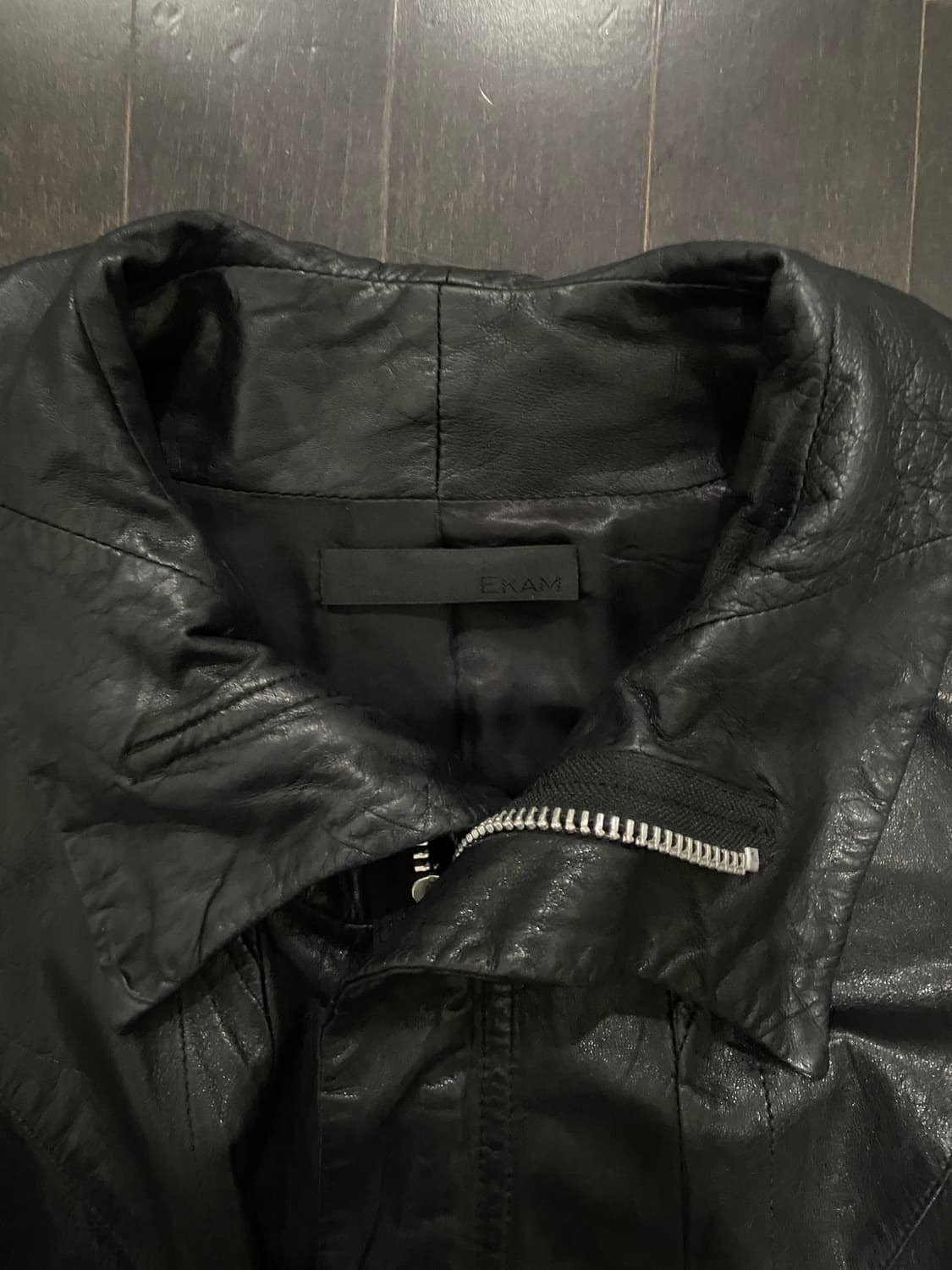 ekam high neck leather jacket 상품이미지4