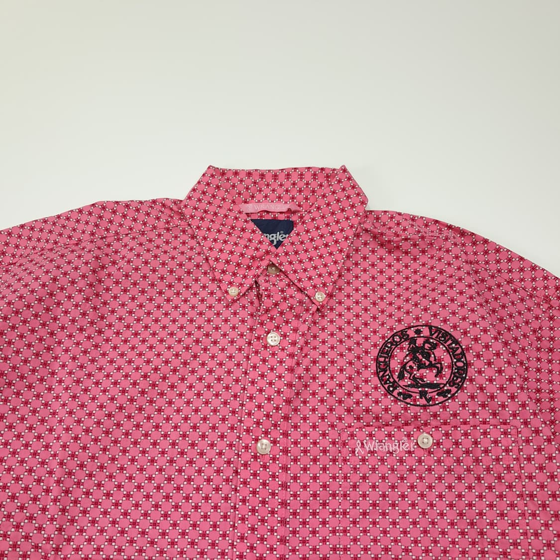 CL892 L 랭글러 핑크 리본 유방암 캠페인 유니크 자수 셔츠 남방 상품이미지2