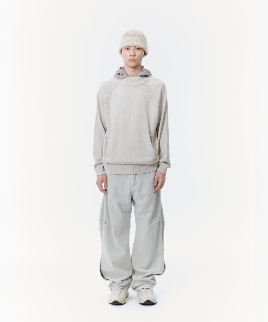 25fw 산산기어 COTTON WAVE PANTS 그레이  상품이미지2