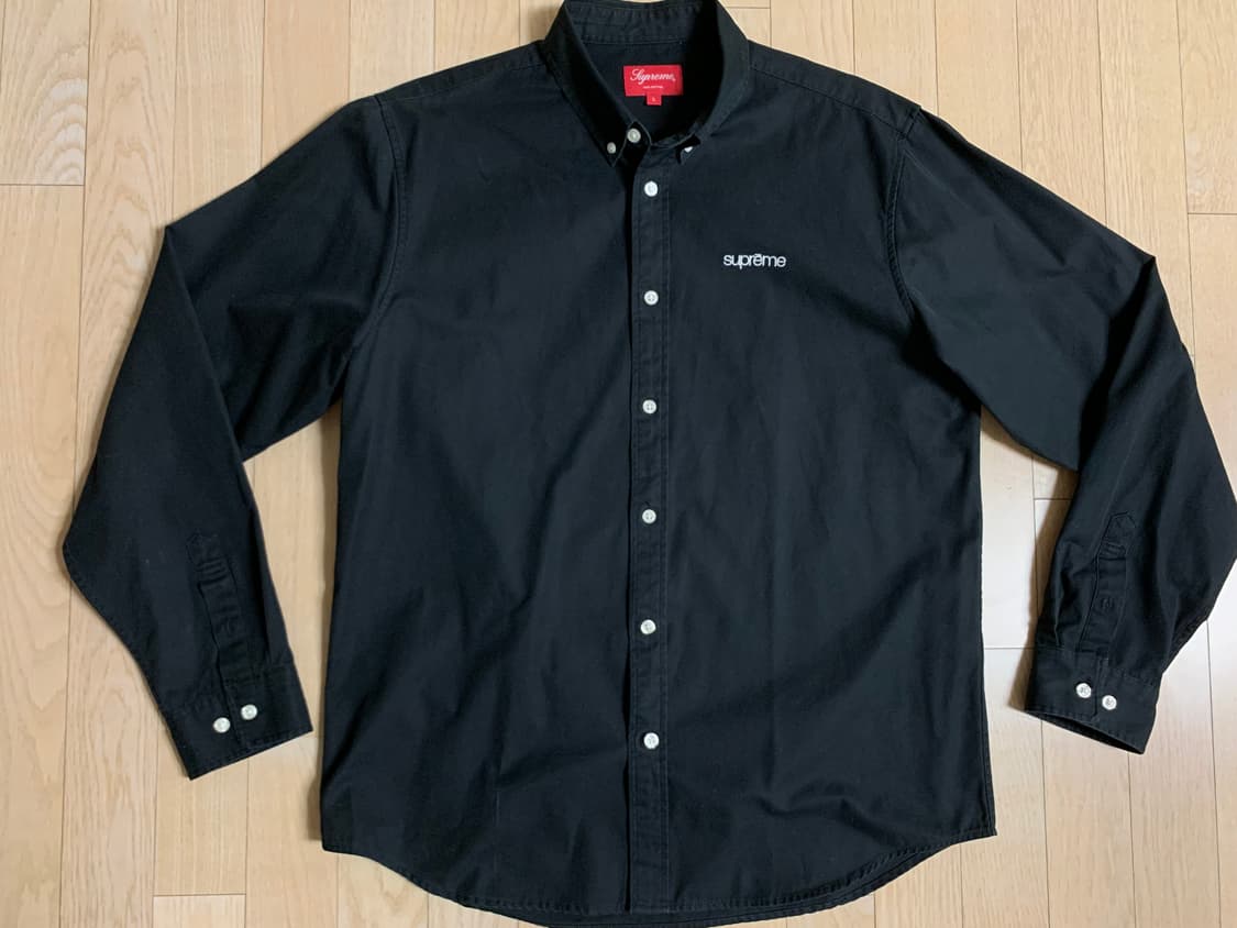 슈프림 트윌 셔츠 (L) 블랙 상품이미지2