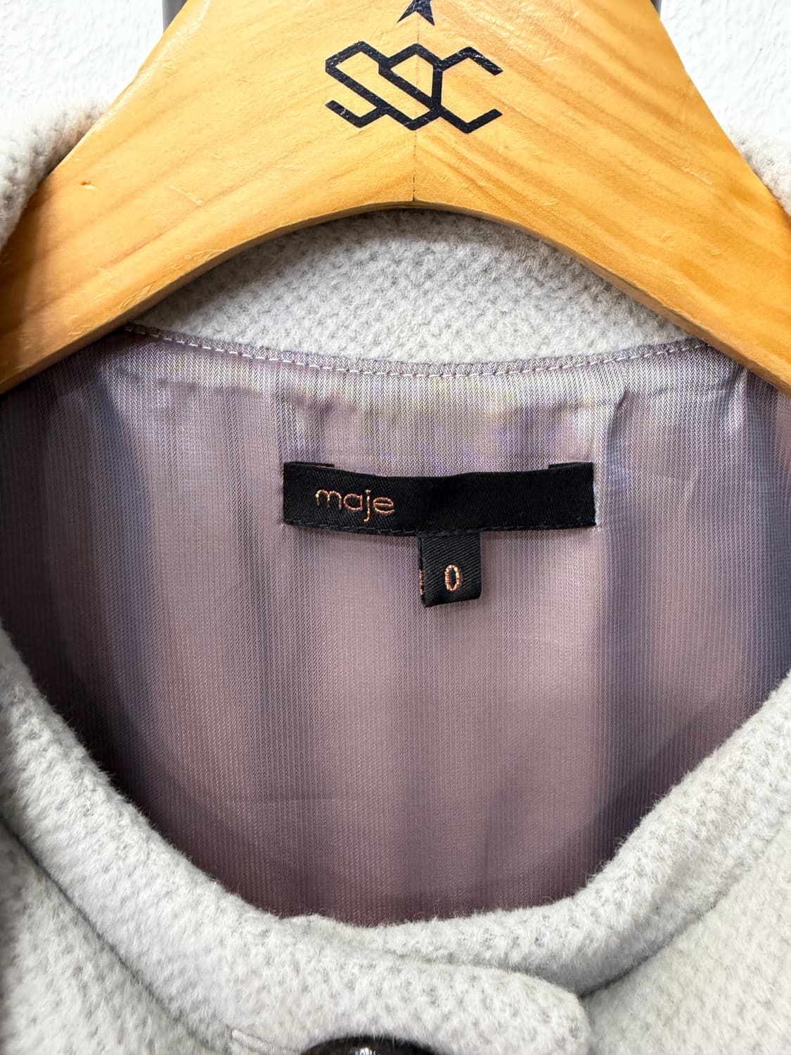 정품) maje 마쥬 A라인 회색 코트 0(55-66) 상품이미지7