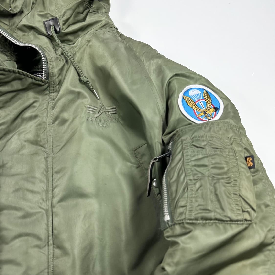 알파인더스트리 N3B 카키 점퍼 자켓 (XL) 상품이미지5